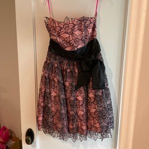 Pink & black lace Betsey Johnson dress